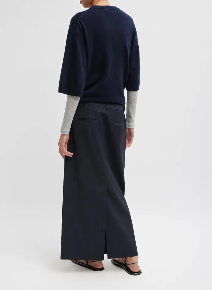 Women Tibi Skirts Dominic Pinstripe Long Trouser Skirt