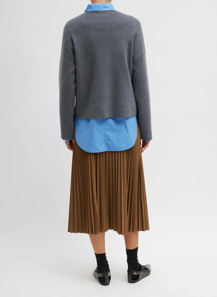 Women Tibi Skirts Nylon Pleating Sunray Pull On Skirt