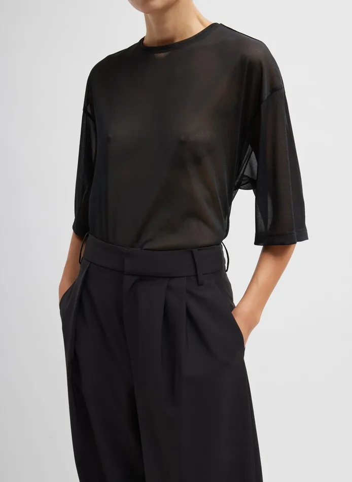 Women Tibi Tops Sheer Gauze Easy TShirt