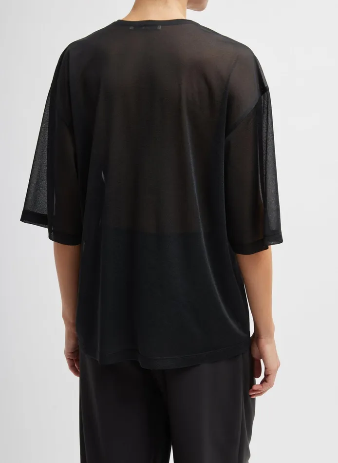 Women Tibi Tops Sheer Gauze Easy TShirt