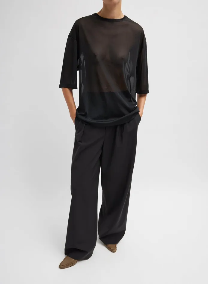 Women Tibi Tops Sheer Gauze Easy TShirt