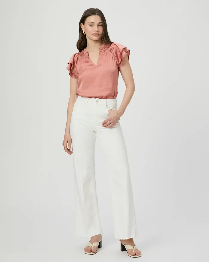 Women Tops and Blouses PAIGE Moriah Top 8211 Pink Terracotta Women Tops and Blouses PAIGE Moriah Top 8211 Pink Terracotta