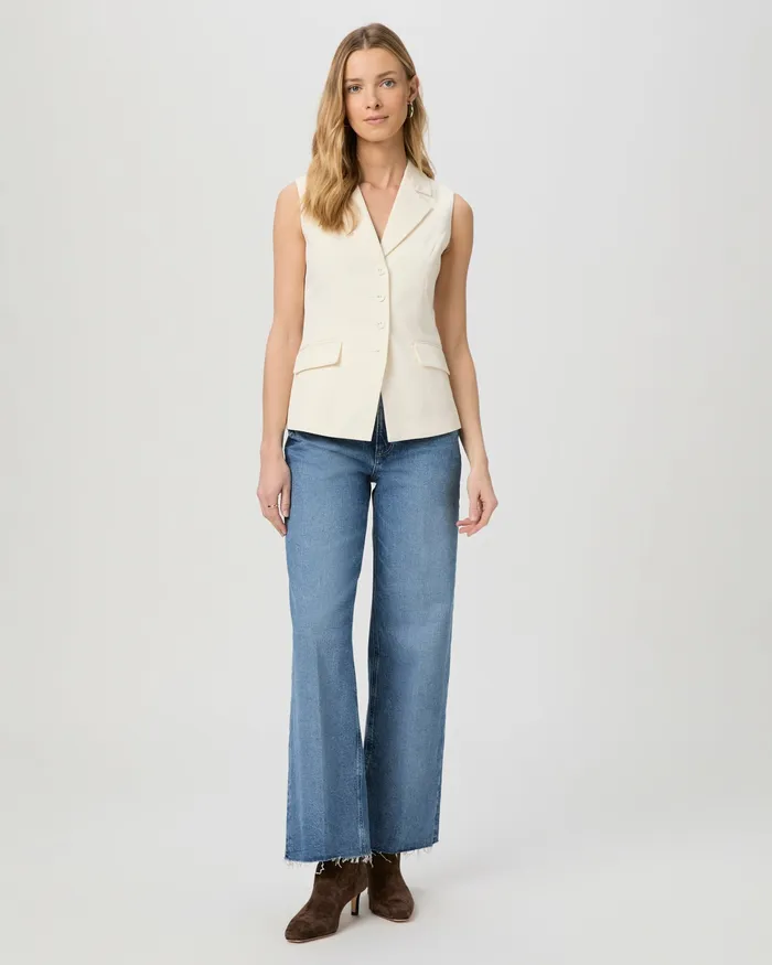 Women Tops and Blouses PAIGE Palomina Vest 8211 Ivory Women Tops and Blouses PAIGE Palomina Vest 8211 Ivory