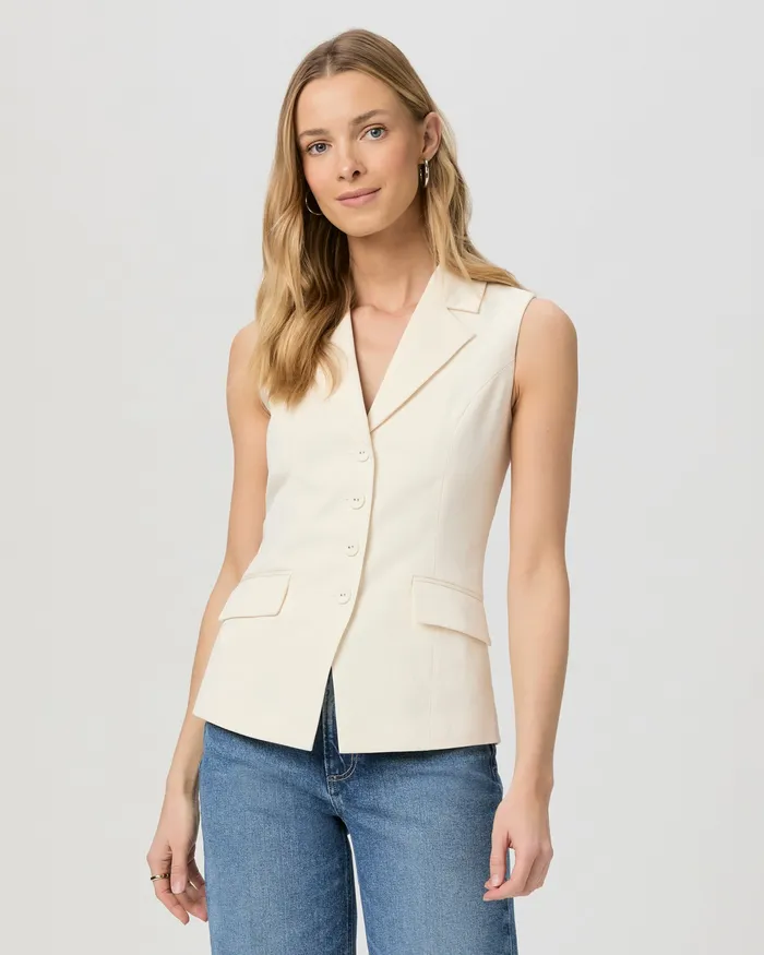 Women Tops and Blouses PAIGE Palomina Vest 8211 Ivory Women Tops and Blouses PAIGE Palomina Vest 8211 Ivory