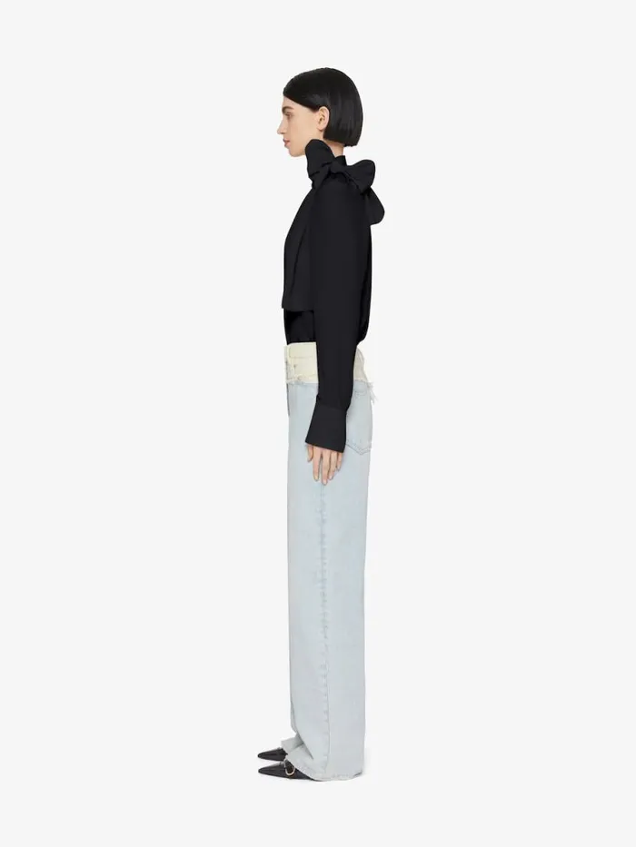 Women Tops and Shirts Givenchy Blouse In Silk With Lavallire Black