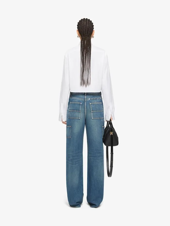 Women Tops and Shirts Givenchy Cropped Shirt In Poplin White