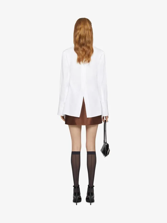 Women Tops and Shirts Givenchy Wrap Shirt In Poplin White