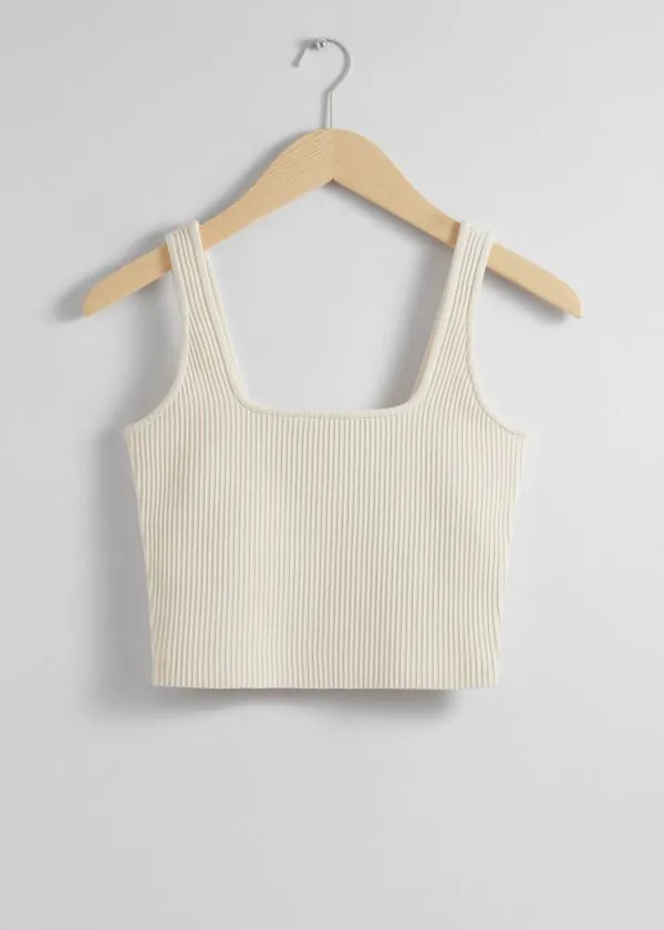 Women Tops and Tshirts and Other Stories Cropped Top White