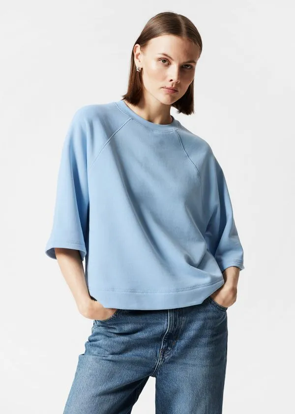 Women Tops and Tshirts and Other Stories Jersey Sweater Light Blue