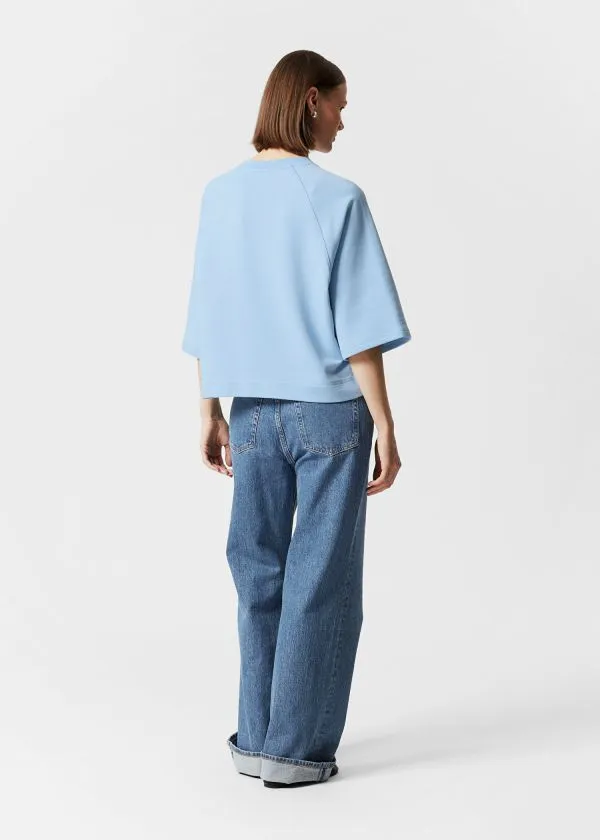 Women Tops and Tshirts and Other Stories Jersey Sweater Light Blue