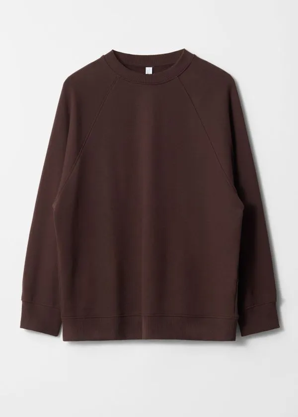 Women Tops and Tshirts and Other Stories Oversized Sweatshirt Brown