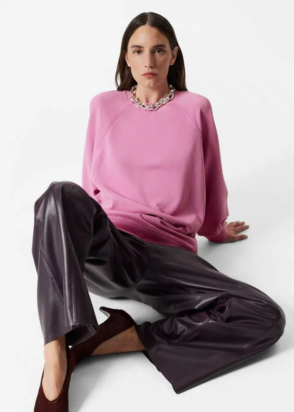 Women Tops and Tshirts and Other Stories Oversized Sweatshirt Washed Pink