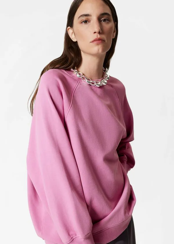 Women Tops and Tshirts and Other Stories Oversized Sweatshirt Washed Pink