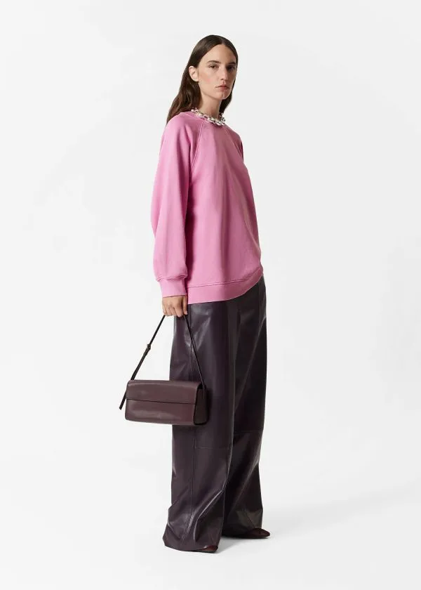 Women Tops and Tshirts and Other Stories Oversized Sweatshirt Washed Pink