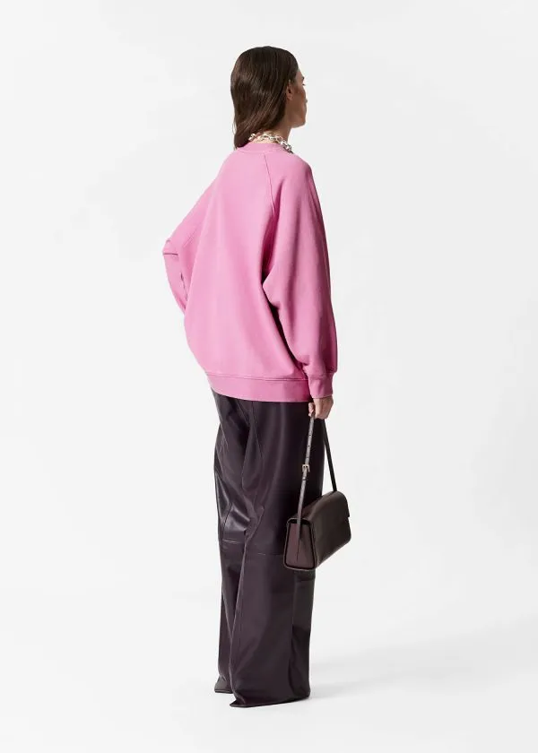 Women Tops and Tshirts and Other Stories Oversized Sweatshirt Washed Pink