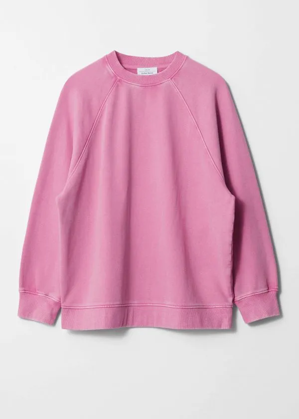 Women Tops and Tshirts and Other Stories Oversized Sweatshirt Washed Pink