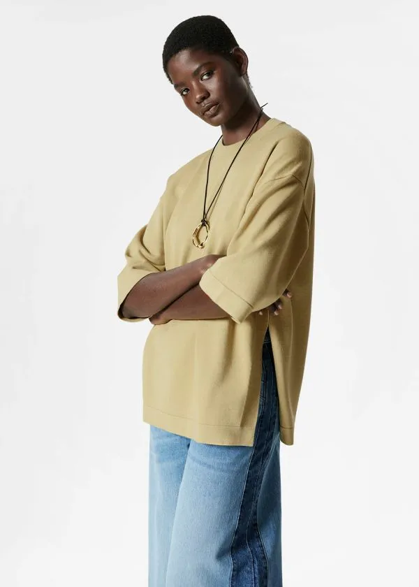 Women Tops and Tshirts and Other Stories Oversized TShirt Mustard