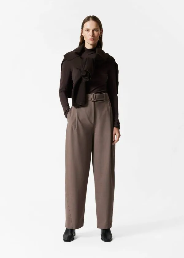 Women Tops and Tshirts and Other Stories SlimFit Turtleneck Top Brown