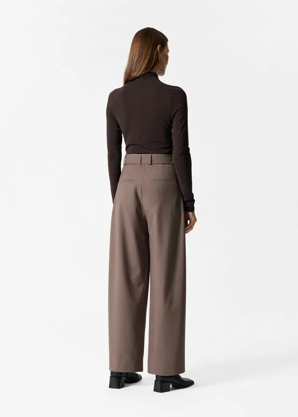 Women Tops and Tshirts and Other Stories SlimFit Turtleneck Top Brown