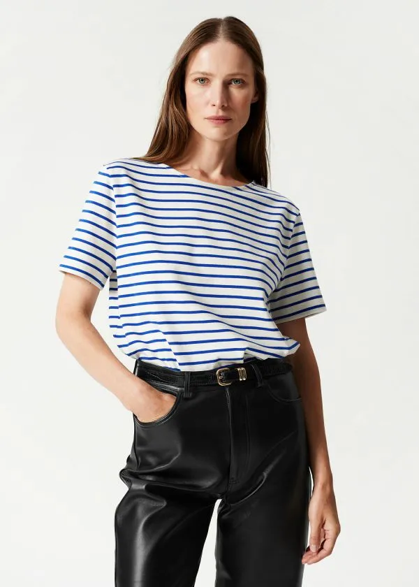 Women Tops and Tshirts and Other Stories Striped TShirt Navyandwhite Nautical Stripe Women Tops and Tshirts and Other Stories Striped TShirt Navyandwhite Nautical Stripe