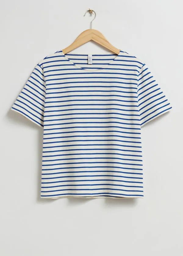 Women Tops and Tshirts and Other Stories Striped TShirt Navyandwhite Nautical Stripe