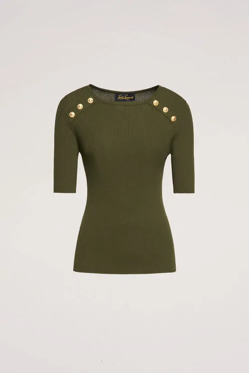 Women Tops and TShirts Luisa Spagnoli Contralto Contralto Military Green