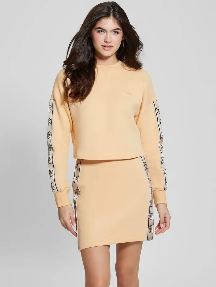 Women Tops GUESS Eco Cymone Quattro G Sweatshirt Sandy Peach Women Tops GUESS Eco Cymone Quattro G Sweatshirt Sandy Peach