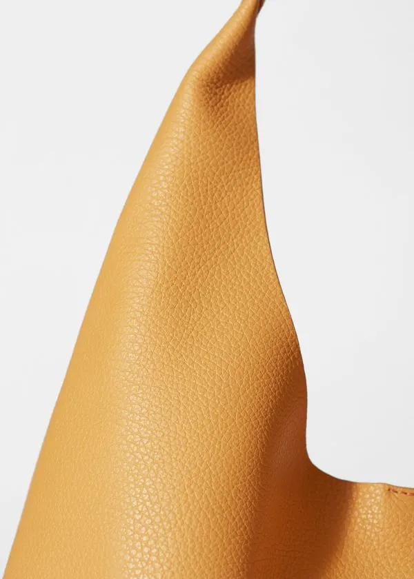 Women Tote Bags and Other Stories Classic Leather Tote Bag Yellow
