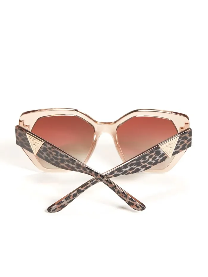 Women Triangle Geometric Sunglasses Nude Sunglasses GUESS Women Triangle Geometric Sunglasses Nude Sunglasses GUESS