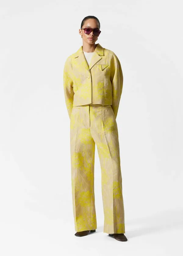 Women Trousers and Other Stories Jacquard PressCrease Trousers Yellow Jacquard Women Trousers and Other Stories Jacquard PressCrease Trousers Yellow Jacquard