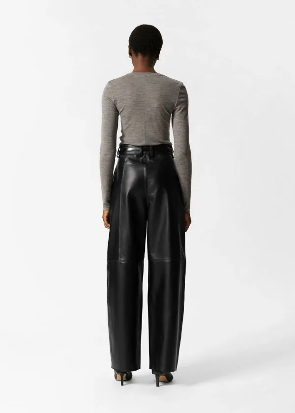 Women Trousers and Other Stories Leather Trousers Black