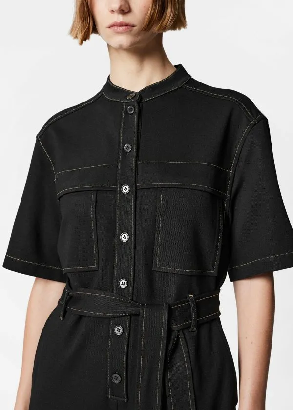 Women Trousers and Other Stories ShortSleeve Utility Jumpsuit Black