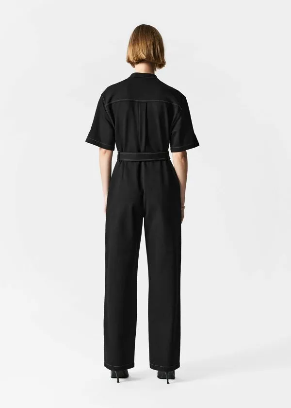 Women Trousers and Other Stories ShortSleeve Utility Jumpsuit Black