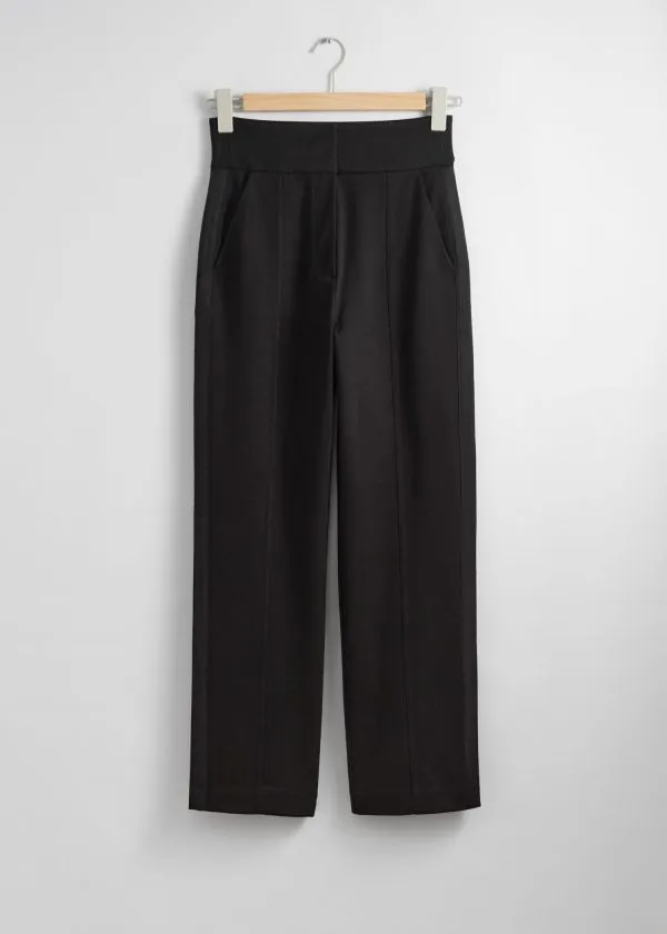 Women Trousers and Other Stories Tailored Trousers Black