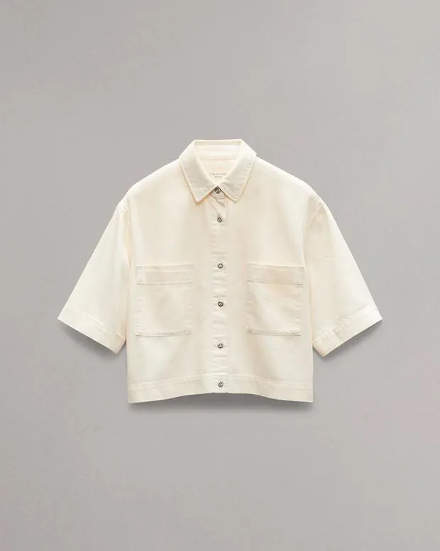 Women Ultra Featherweight Lenna Shirt Ecru FeatherweightShirts and Tops rag and bone