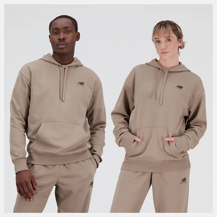 Women Unissentials French Terry Hoodie MUSHROOM Hoodies and Sweatshirts New Balance Women Unissentials French Terry Hoodie MUSHROOM Hoodies and Sweatshirts New Balance