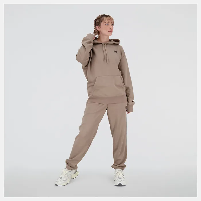 Women Unissentials French Terry Hoodie MUSHROOM Hoodies and Sweatshirts New Balance Women Unissentials French Terry Hoodie MUSHROOM Hoodies and Sweatshirts New Balance