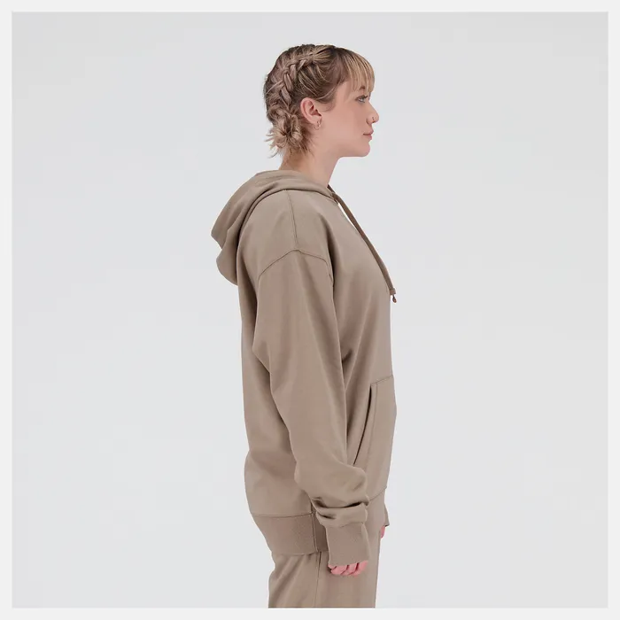 Women Unissentials French Terry Hoodie MUSHROOM Hoodies and Sweatshirts New Balance Women Unissentials French Terry Hoodie MUSHROOM Hoodies and Sweatshirts New Balance