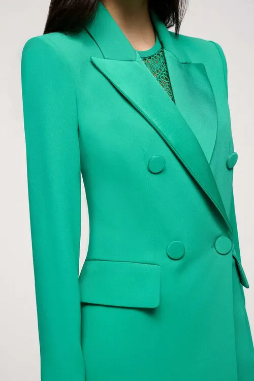 Women Vegetale Vegetale Bluette Jackets and Blazers Luisa Spagnoli Women Vegetale Vegetale Bluette Jackets and Blazers Luisa Spagnoli