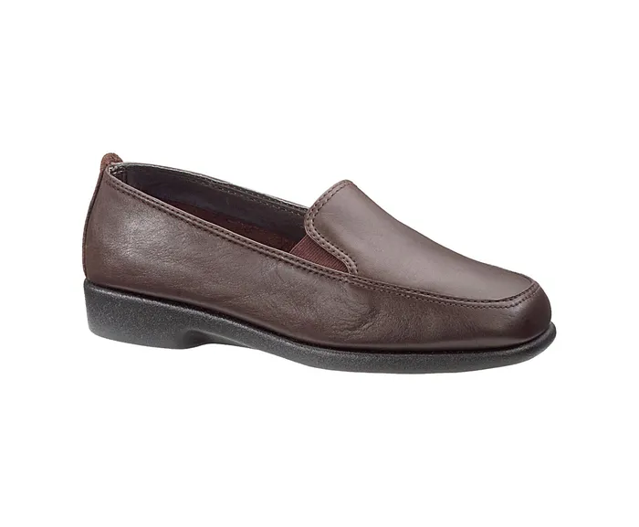 Women Walking Shoes Hush Puppies Heaven Dark Brown Leather