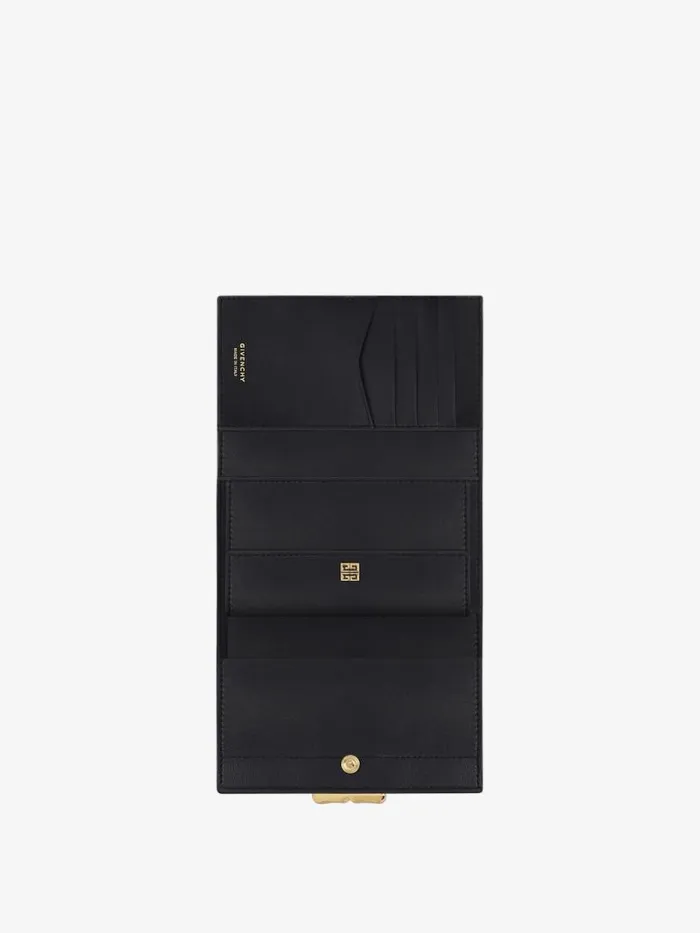 Women Wallets and Card Holders Givenchy 4G Liquid Wallet In Box Leather Black