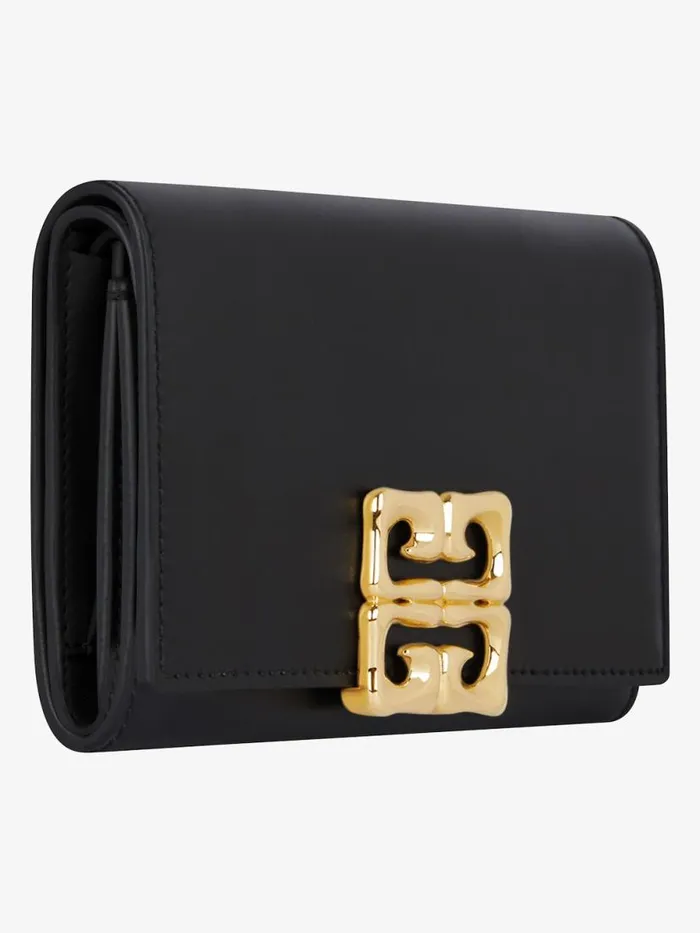 Women Wallets and Card Holders Givenchy 4G Liquid Wallet In Box Leather Black