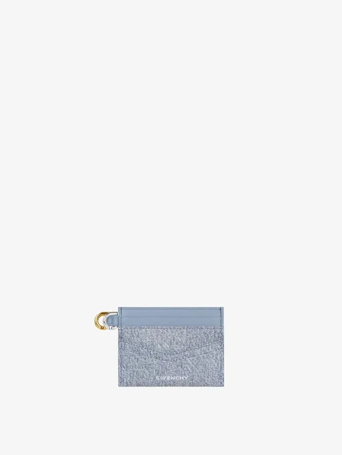 Women Wallets and Card Holders Givenchy Voyou Card Holder In Denim Medium Blue Women Wallets and Card Holders Givenchy Voyou Card Holder In Denim Medium Blue