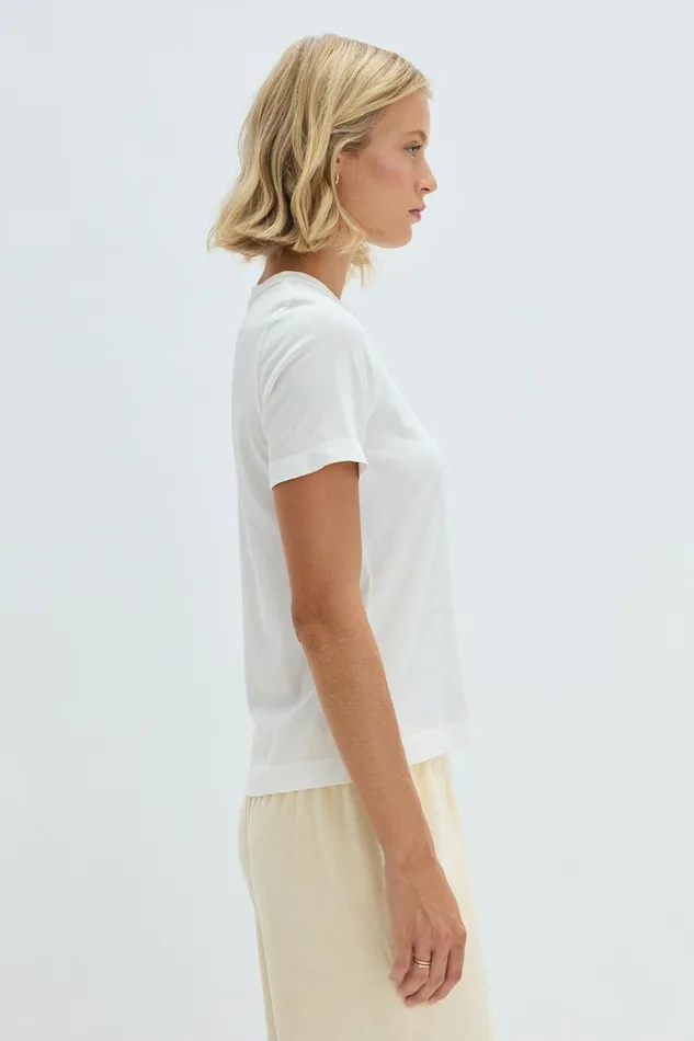 Women Washed White Boy Tee Raquel Allegra TShirts
