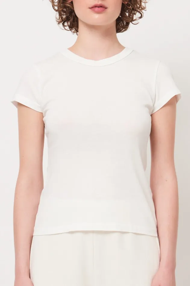 Women Washed White Liv Tee Raquel Allegra Tops