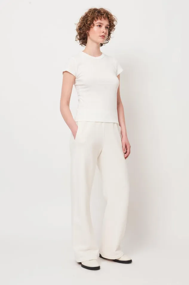 Women Washed White Liv Tee Raquel Allegra Tops