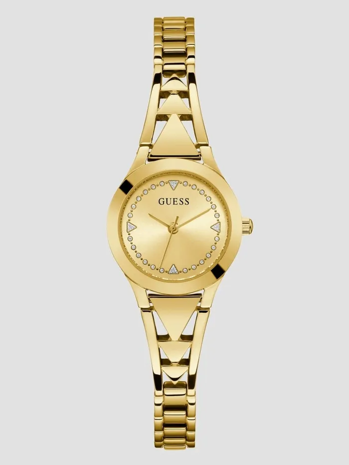 Women Watches GUESS GoldTone Analog Watch Gold
