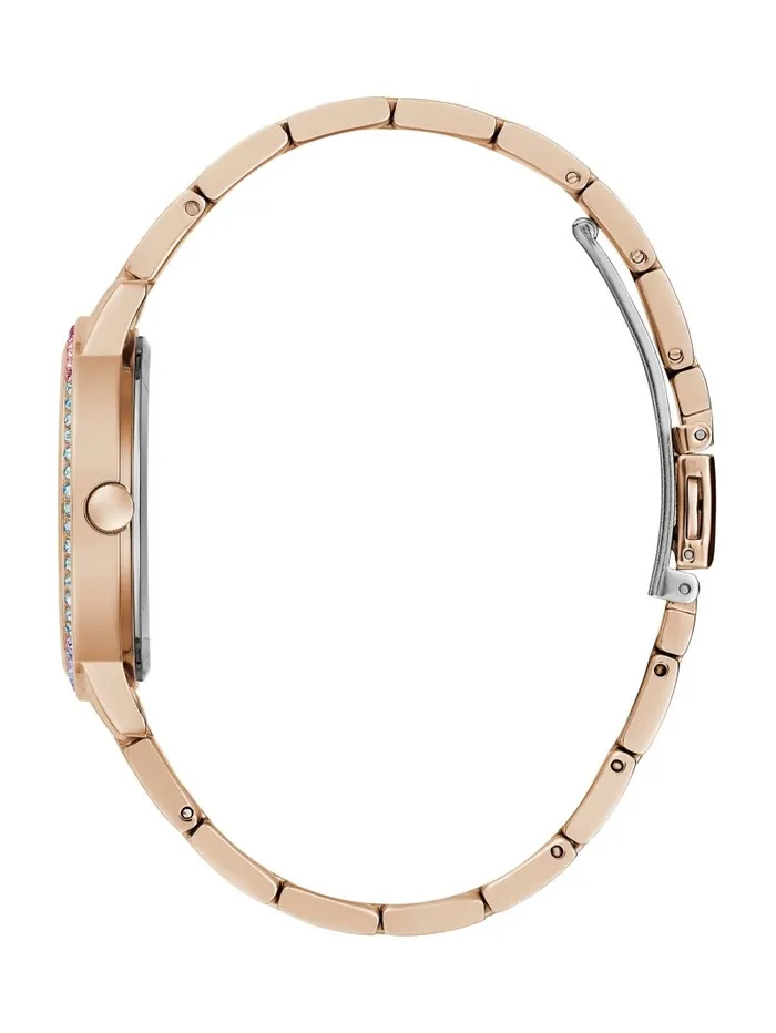 Women Watches GUESS Rose GoldTone Analog Watch Silver Women Watches GUESS Rose GoldTone Analog Watch Silver