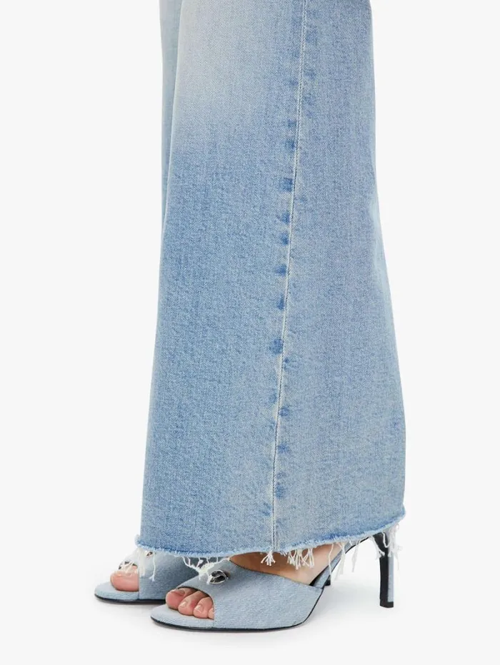 Women Wide Leg Mother Denim Petites The Lil039 Hustler Roller Fray Wash I Confess