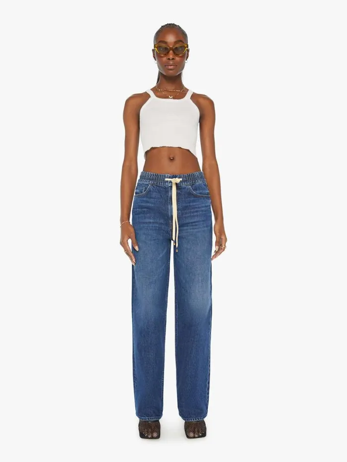 Women Wide Leg Mother Denim The Drawn Tagger Sneak Wash Did You Bring Me Anything